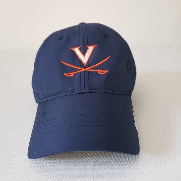 NIKE Golf UVA Cavaliers Unisex Adjustable Back Strap Navy Blue Baseball Cap - Picture 3 of 14